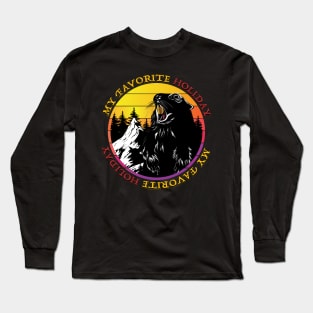 My Favorite Holiday Ground Hog Sunset Long Sleeve T-Shirt